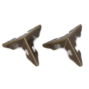 

New 20x Metal Decorative Box Corner Protector Guard Bronze