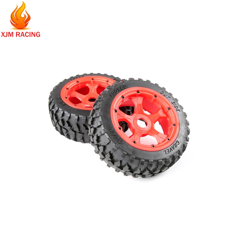 

Gravel Tire Front or Rear Wheel Tyre Assembly with Nylon Hub for 1/5 Hpi Rovan KM MCD GTBRACING Baja 5B Ss Truck Rc Car Parts
