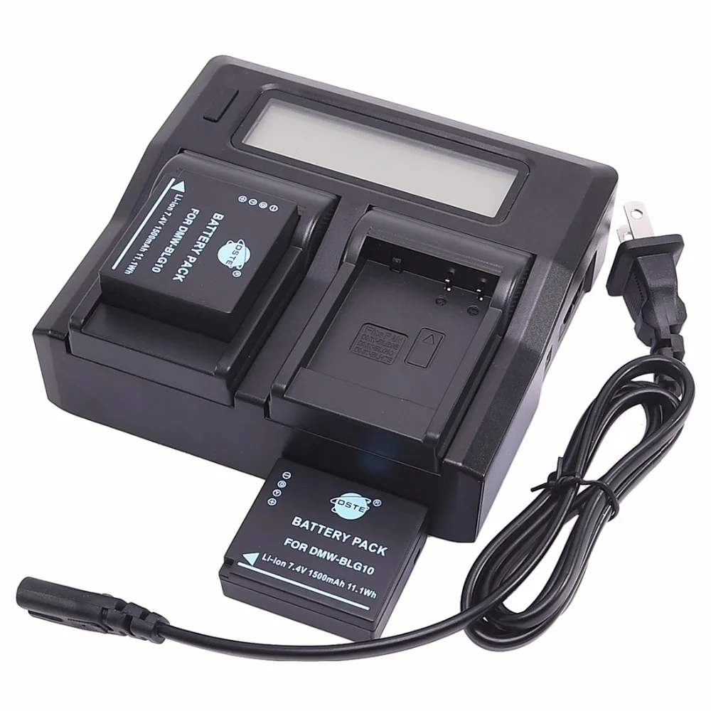 3 шт. 1500mAh 7,4 V DMW-BLG10 BLG10 BLG10E DSTE батарея камеры DSLR двойное зарядное устройство для Panasonic Lumix DMC-GF6 - Цвет: 2BatteryLCDCharger