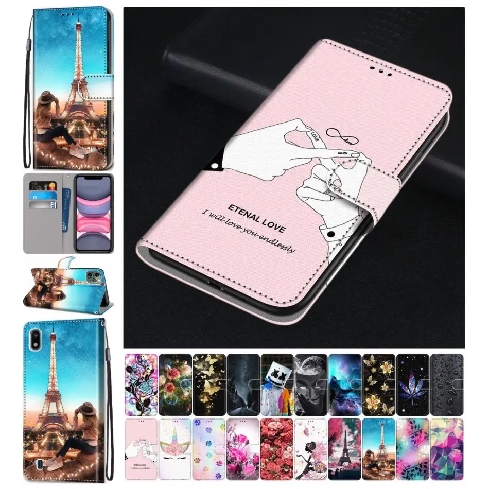 Cute Leather Phone Bag For Cover Huawei Mate 10 20 30 Lite 30 Pro P Smart 2018 P Smart Plus Z 2019 Enjoy 7S 9S P7 Rose Case D08F