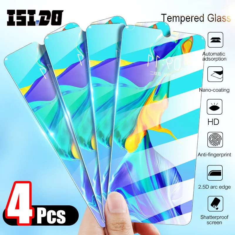 

4Pcs Tempered Glass For Huawei P20 Pro P30 Lite Mate 10 20 Lite Screen Protector Protective Glass For Huawei P Smart 2019 Glass