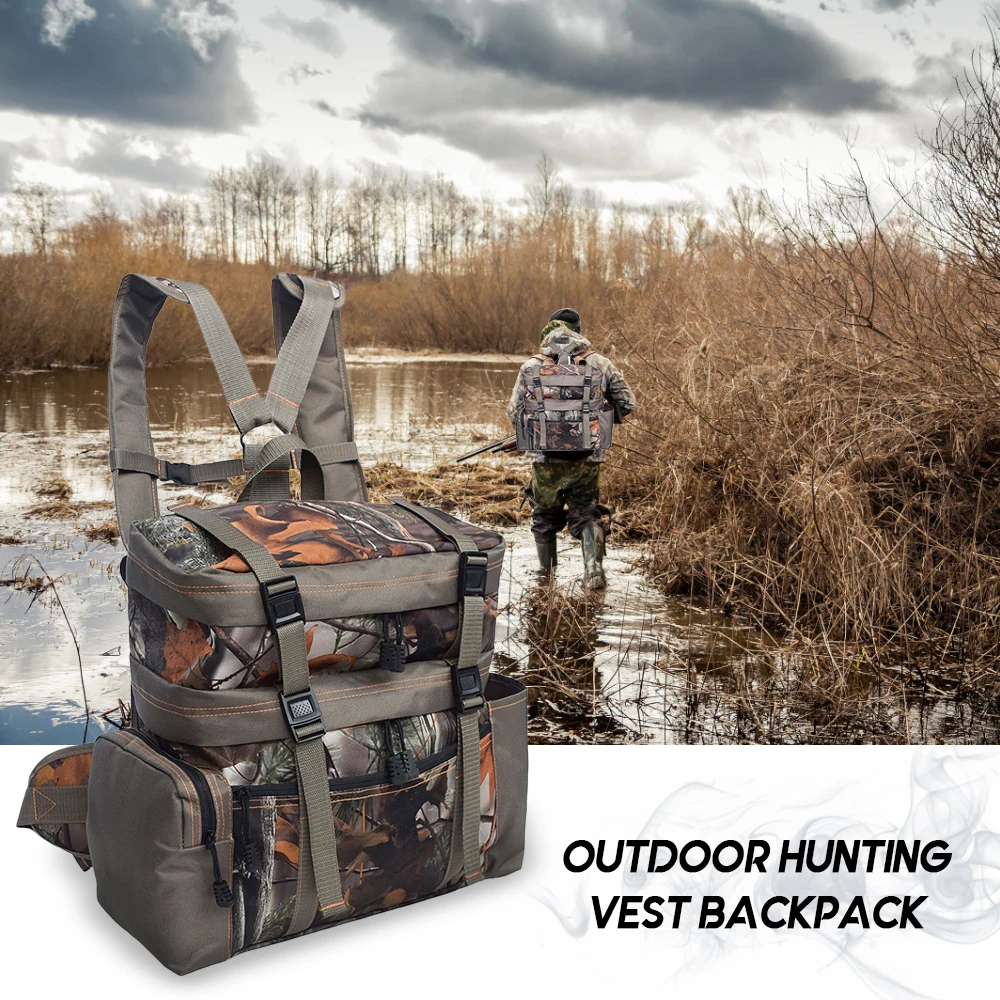 

Outdoor Tactical Hunting Vest Pack Backpack 2-in-1 Storage Shoulder Bags 600D Oxford Fabric Chest Bag Men Belt Backpack Bag