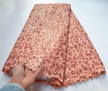 

Royal blue African Organza Lace Fabric Sequence Lace 2020 High qualiy French Embroidery Net Lace Fabric For Party Dress PSA8-1