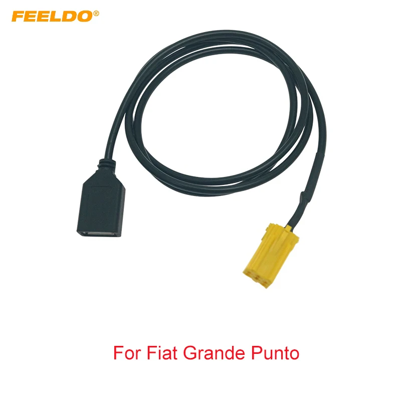 Feeldo Car Audio Radio 6Pin Aux Cavo Usb Prolunga Porta Femmina Per Mini Iso Fiat Grande Punto Adattatore Cavo Usb