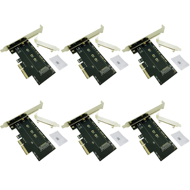 6 шт M.2 адаптер NVME SSD M2 PCIE карта PCIE для M2 адаптер Поддержка PCI Express 3,0x4 2230 2242 2260 2280 Размеры M.2 SSD Райзер-карта