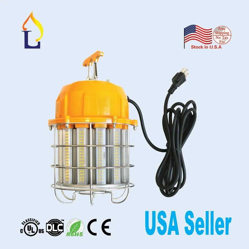 

5 years warranty UL DLC Listed 100W LED Construction Light Temporary Working Light High Bay Portable Lamp for Outdoor Workshop