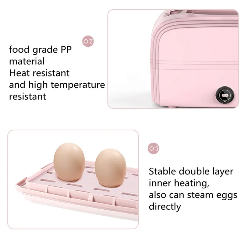 Fashional Electric Lunch Box Meals Heating Box Household Portable Multi Cooker Rice Cooker Warmer Food Steamer Heater Bento Box