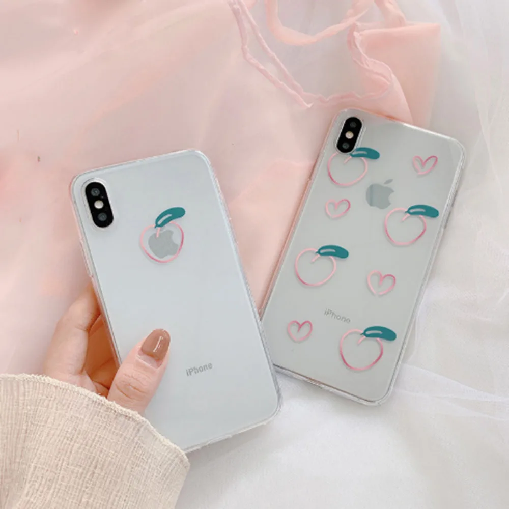 Горячая Распродажа чехол для телефона с фруктовым персиком iPhone 11 Pro XS Max 6 6S 7 8 Plus X XR