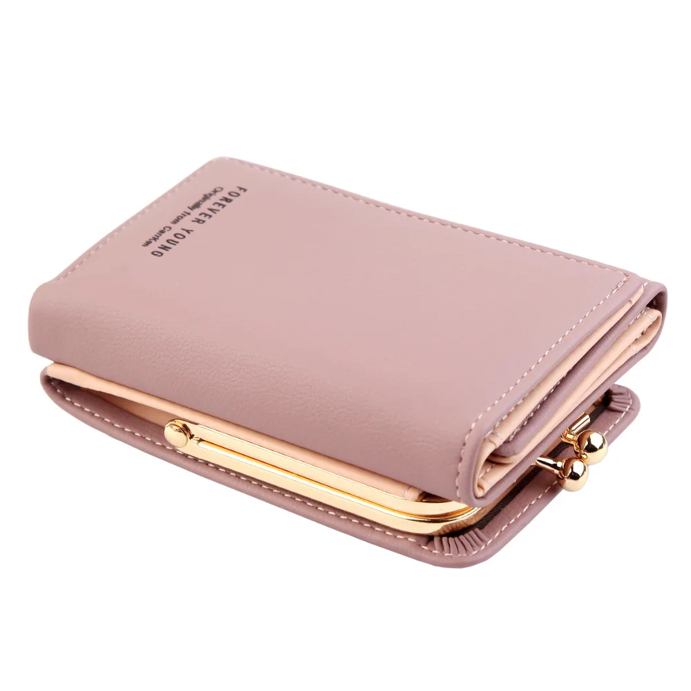 Light Purple wallet JZ CHIEF кошельки из искусственной кожи Кошельки маленький клатч кошелек для монет женский короткий женский держатель для карт женский кошелек дропшиппинг - Цвет: Light Purple wallet