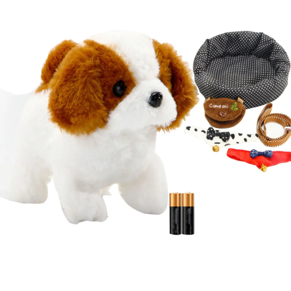 Electronic Pets Robot Dog Walking Interactive Toy for Children Kids Birthday Gifts Simulation Plush Walking Puppy Smart Toy