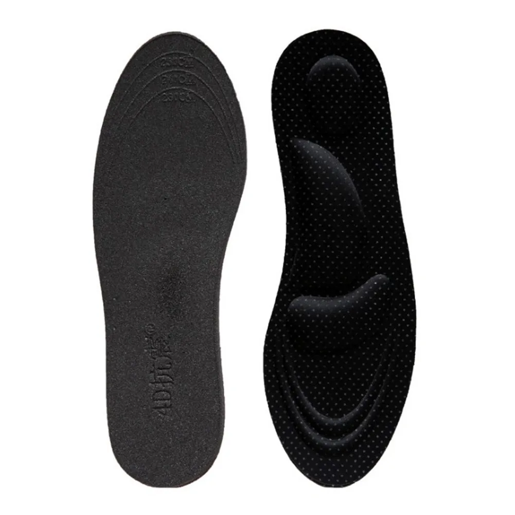 4D пены памяти orthotic стелька супинатор ортопедический стельки для обуви плоские Ноги Уход подошва обуви ортопедические подушки - Цвет: Черный