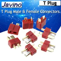 10/50/100PCS Javino T-ปลั๊กตัวเชื่อมต่อชายและหญิง Deans สไตล์สําหรับ RC LiPo แบตเตอรี่ ESC 1