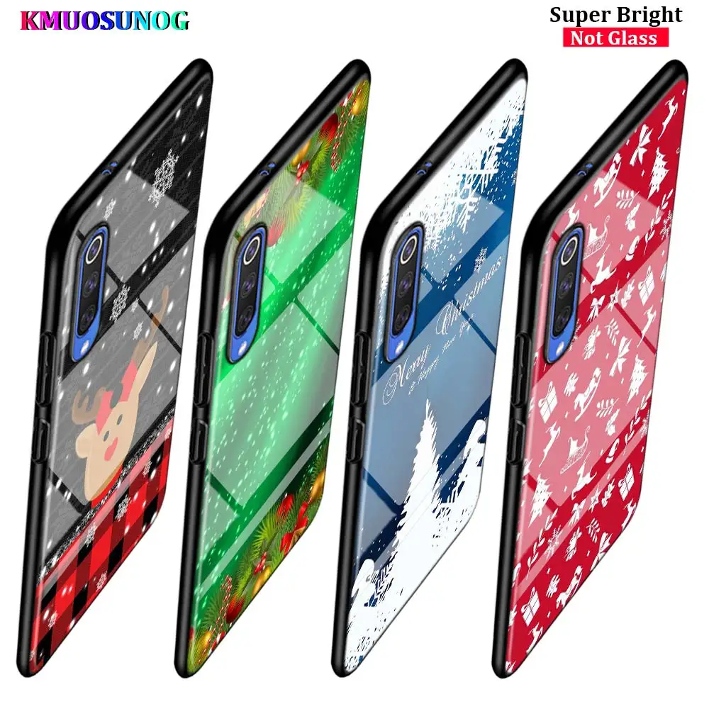 

Christmas tree Fashion for Samsung Galaxy A80 A70 A60 A50 A40 A20E A2Core A10 Super Bright Glossy Black Phone Case