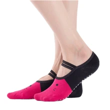 Женские спортивные носки для йоги с противоскользящим покрытием, дышащие милые удобные носки из хлопка для пилатеса, танцевальные носки для женщин