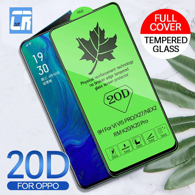 

20D Curved Protective Glass for OPPO F11 Pro R17 ONE V15 A73 K1 A7 Tempered Glass for Oppo Reno Realme 2 Pro Screen Protector