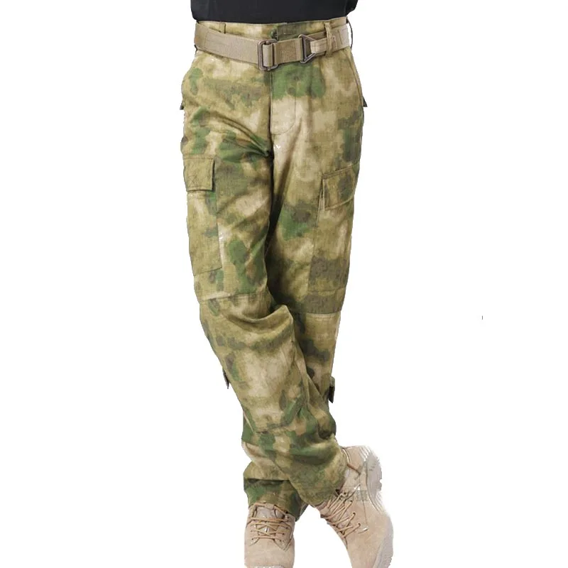 Тактические камуфляжные брюки; армейская одежда; военные брюки-карго с несколькими карманами; мужские тренировочные брюки; охотничья уличная форма - Цвет: fg