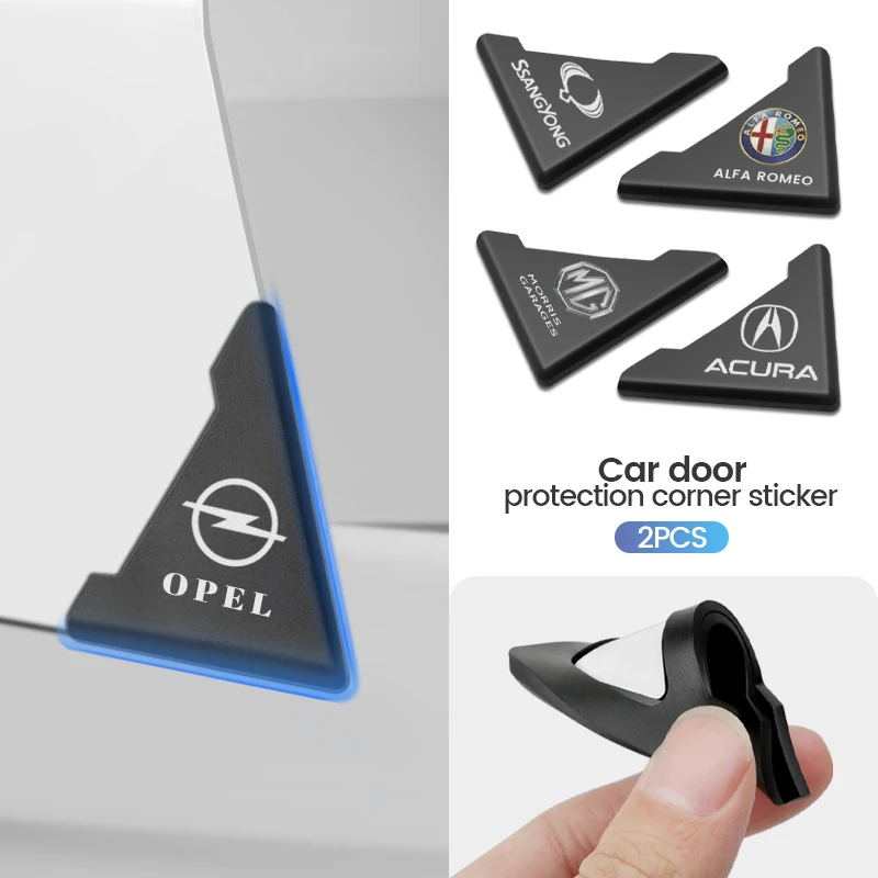 2Pcs Car Door Corner 90 Degree Angle Cover Bumper Crash Protector For Ssangyong Hyundai Nissan Mercedes Ford Lincoln Audi | Автомобили и