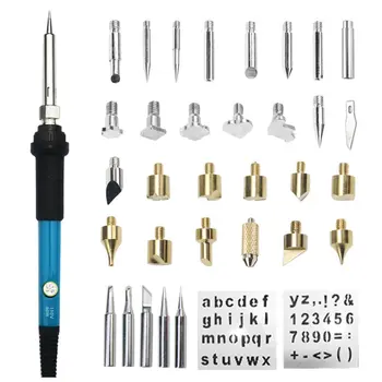 

35Pcs set Temperature Regulated Electric Soldering Kit Pyrography Engraving Tool Wood Embossing Pen Set