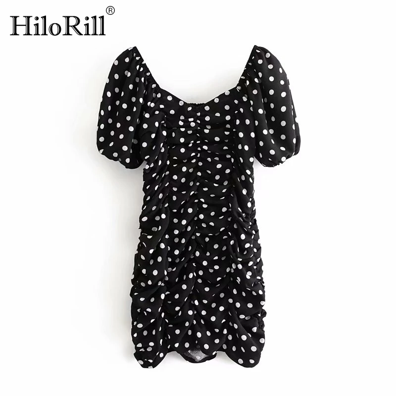 Rogi женские пикантные горошек Bodycon платья 2020 с коротким рукавом элегантные