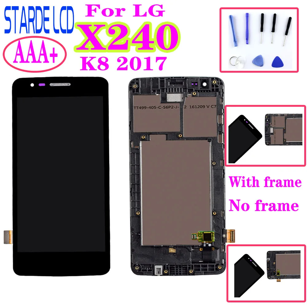 AAA + для LG K8 2017 X240H X240DSF X240 X240K ЖК-дисплей Дисплей кодирующий преобразователь