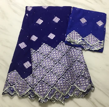 

New 100% Cotton Design Swiss Voile Lace In Switzerland With Stones African Dry Lace Fabric High Quality Nigerian For Wedding