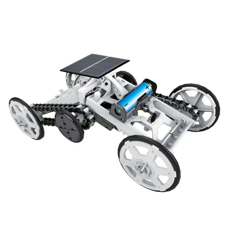 Дети DIY солнечный автомобиль сборные игрушки набор особенно Творческий хороший материал гибкость гусеничный модель образовательная научная игрушка