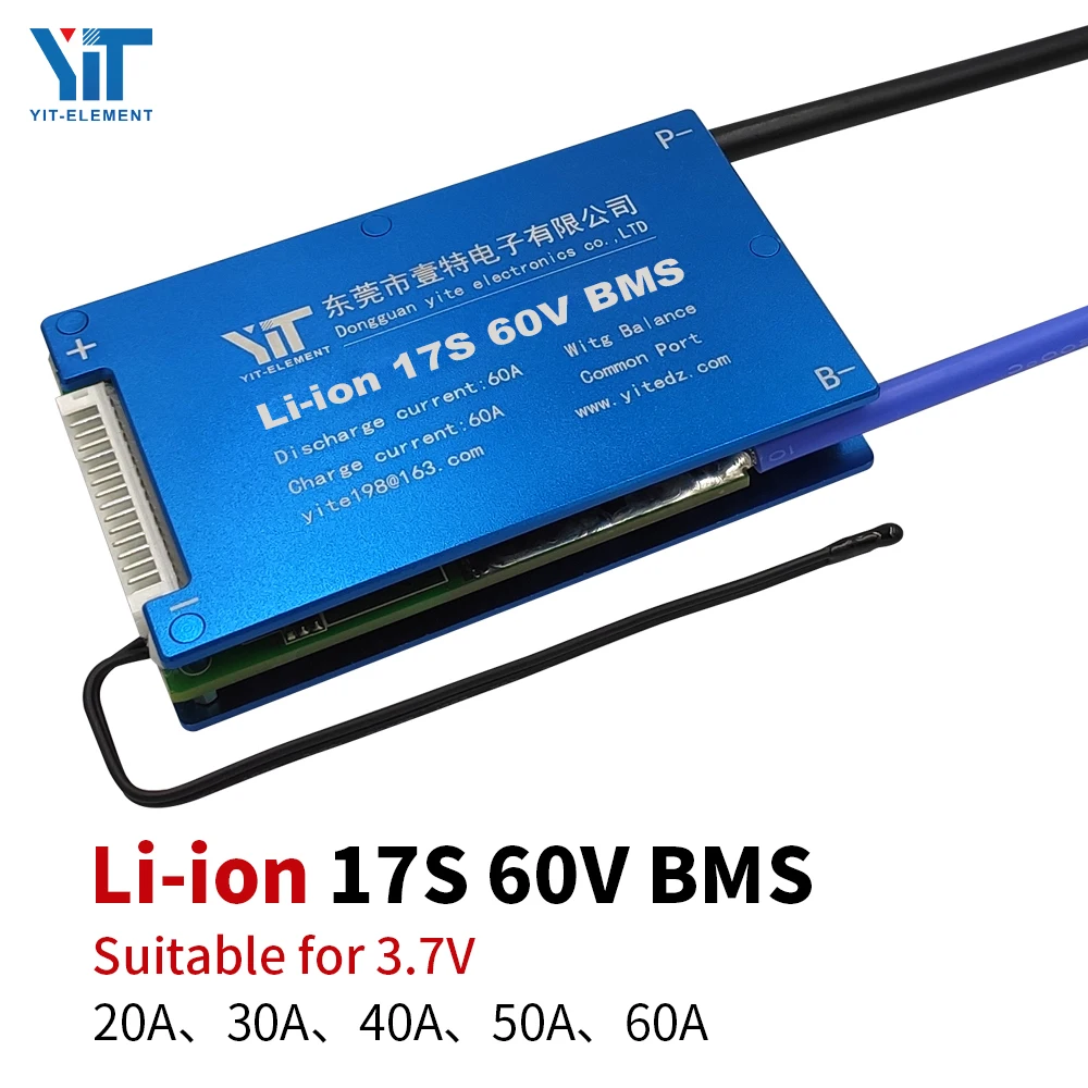 17S 60V литиевая батарея BMS 3 7 V Плата защиты питания функция выравнивания