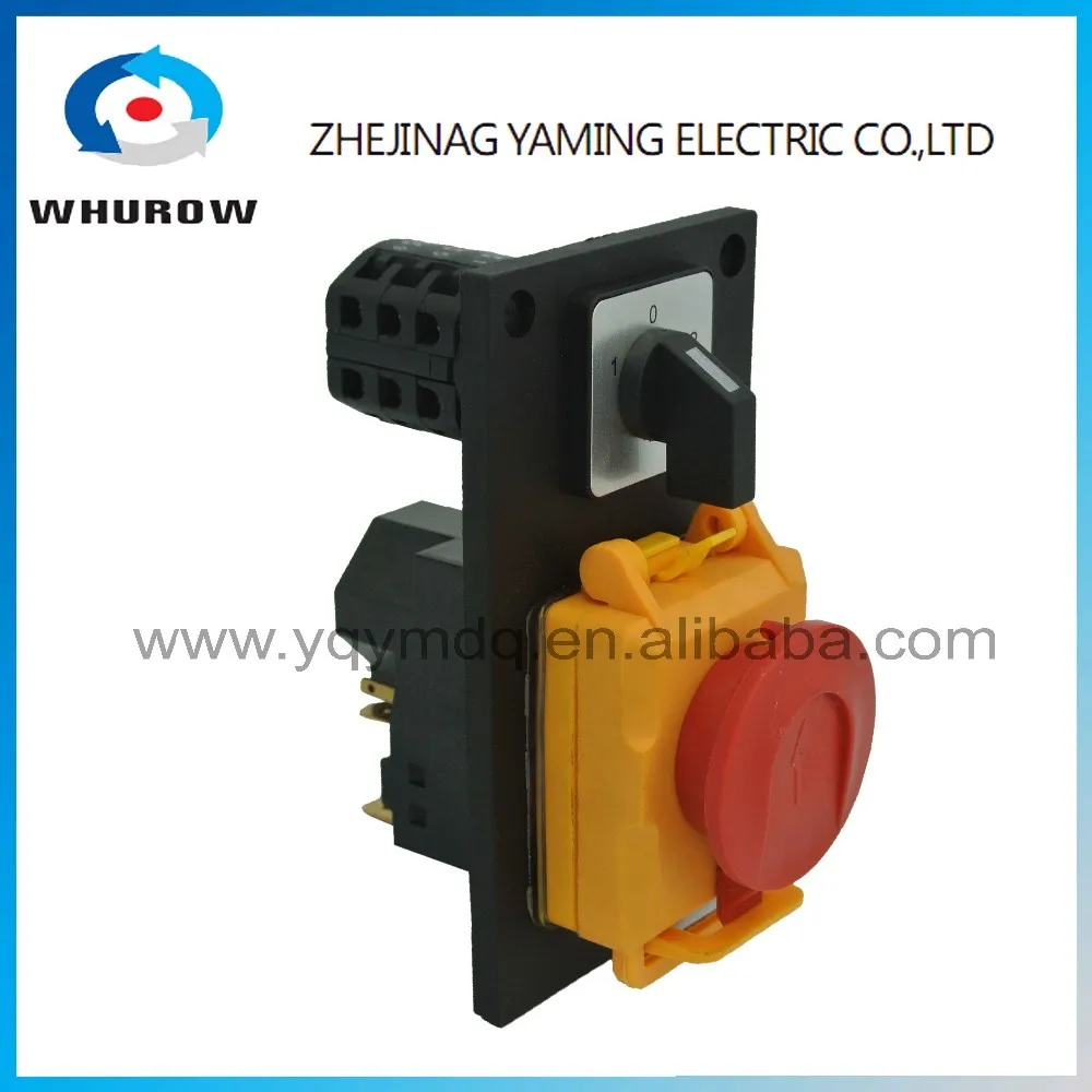 Electromagnetic switch 7 Pin On Off Push Button Protective cover Emergency stop Ignition switch 16A 230V YCZ4-A