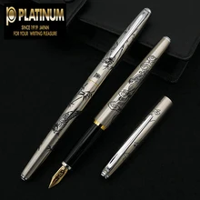 Японская Платина etch старая ручка re выгравировать Meiqiao 14K золото точка металлическая ручка psb-6000 дракон феникс ручка