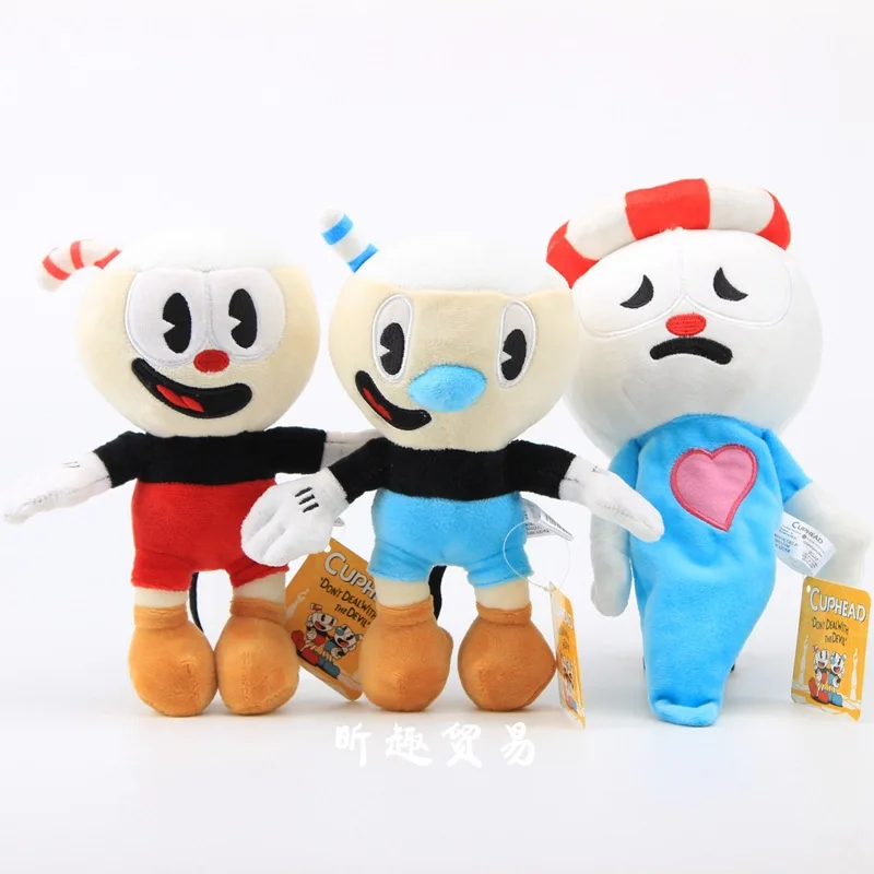 Новая игра Cuphead плюшевые куклы Mugman Ms. Chalice ghost King Dice Cagney Carnantion Puphead плюшевые игрушки для детей Подарки