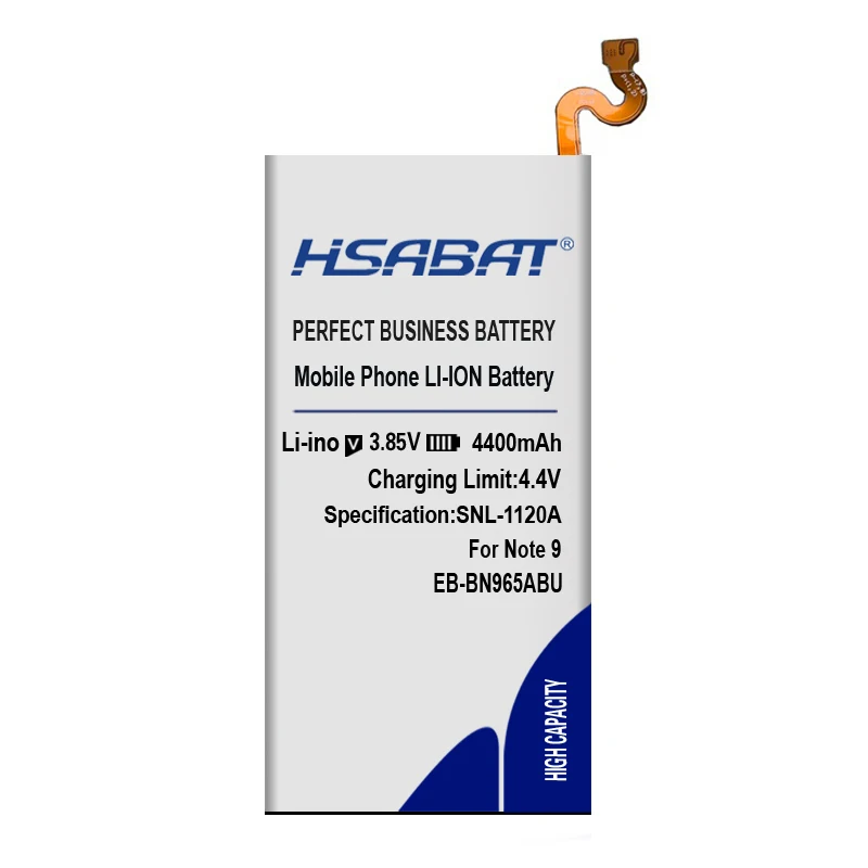 HSABAT EB-BN965ABU 4400 мА/ч, Батарея для samsung Galaxy Note9 Note 9 N960U SM-N9600 SM-N960F N9600 SM-N965F