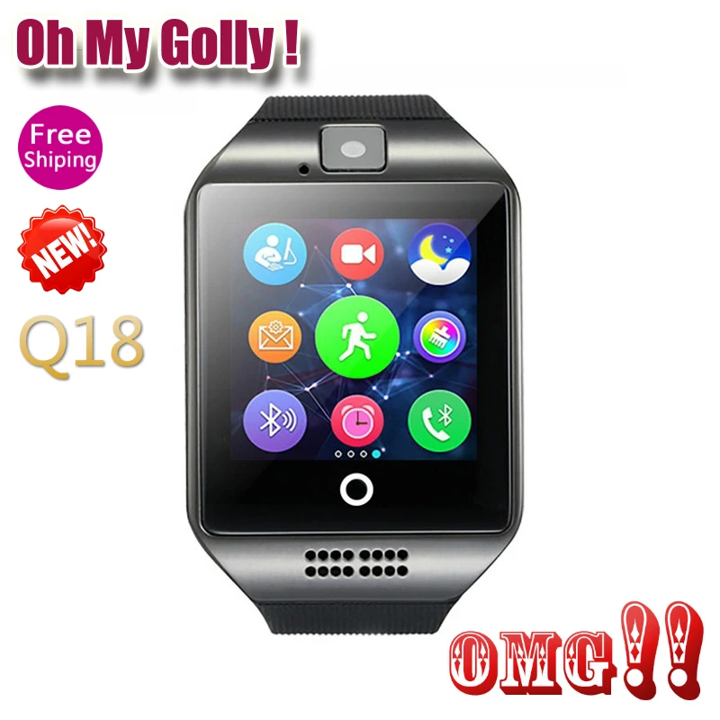 Умные часы Oh My Golly Store Q18 Bluetooth с большим аккумулятором сенсорный экран поддержка TF