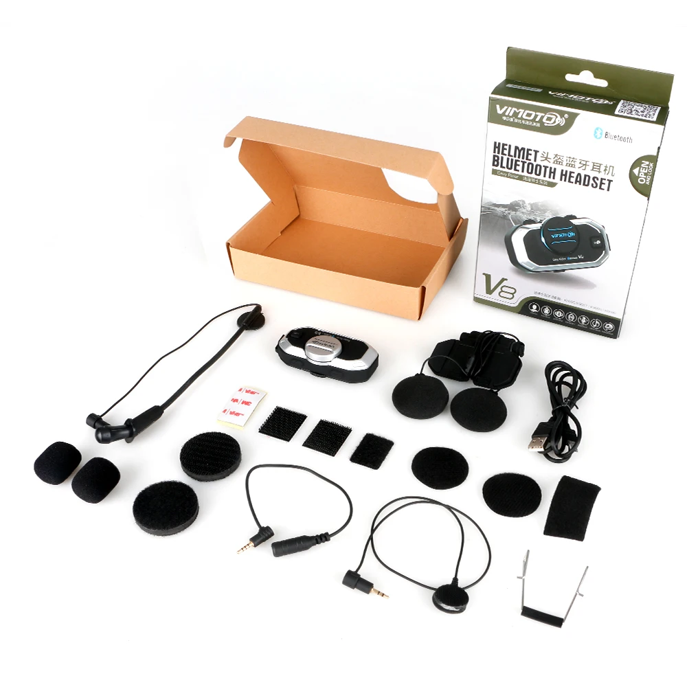 Rider vimoto V8 шлем Bluetooth английская версия легкая гарнитура мотоциклетные стерео наушники для мобильного телефона и gps 2 способ радио