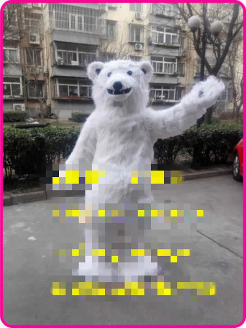 Polar Bear Mascot Costume Suit Cosplay Party Game Dress Outfit Halloween Fancy Handmade Cartoon Character Gift | Тематическая
