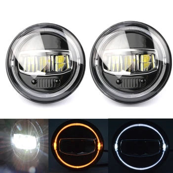

7" Inch LED H4 Headlight with DRL/Amber Turn Light for Jeep Wrangler JK TJ LJ CJ Rubicon Sahara Hummer H1 H2 Land Rover Defender