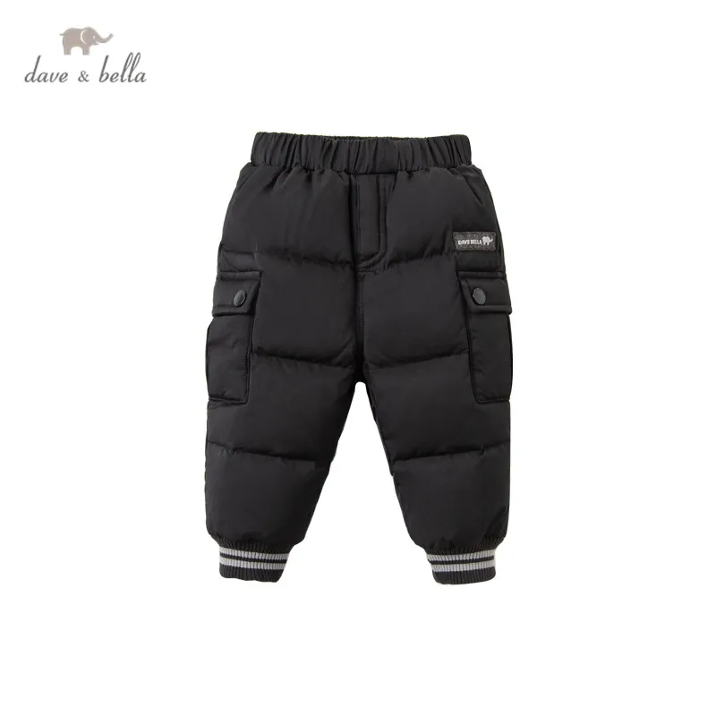 

DBX15741 dave bella winter baby boys down pants baby fashion solid pockets padded trousers children high quality down trousers