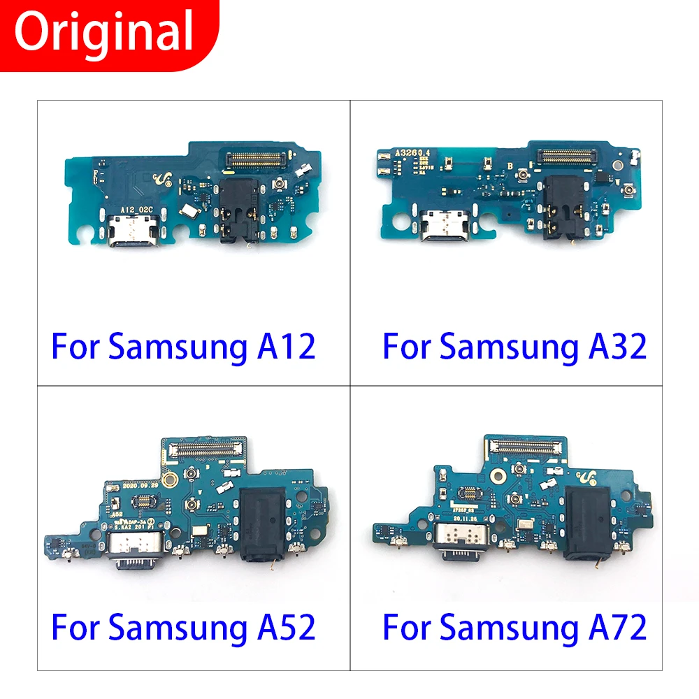 10 шт. оригинальная новая зарядная плата для Samsung A12 A52 A72 USB-коннектор порта зарядки