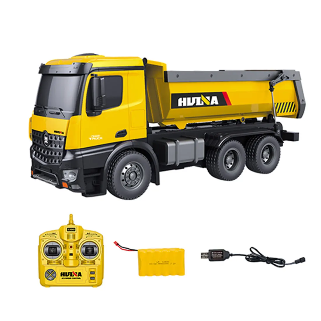 Huina 1573 1:14 10CH 2.4G RC Dumper Engineering Truck Vehicle Model Remote Control Toy Educational Toy For Kids Boys Gift