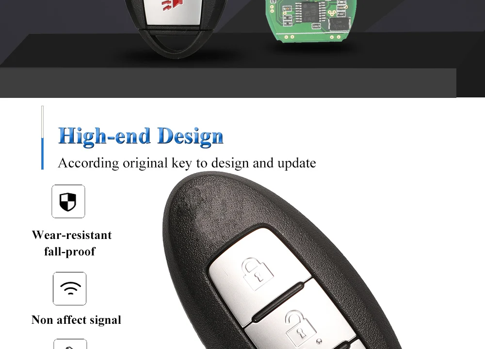 Keyforkess 5 pezzi TWB1J701 Smart Remote Car Key 315MHz ID46 7952 per NISSAN March Tiida Micra Leaf 3 pulsanti Keyless Fob - Hbd22a96ccc25414fbb37f75298c5651ci