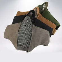 Дышащая полумаска для лица, для улицы, для поля, CS, для армейских игр, сетчатая маска для глаз, тактическая, для охоты, сетка, маска для страйкбола