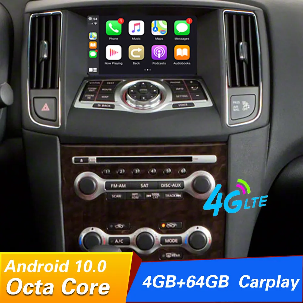 

Автомагнитола Navitech Android 12 с GPS для Nissan Murano Z51 MAXIMA 2010 2012 2013 2014 мультимедиа 2din Android авто apple carplay