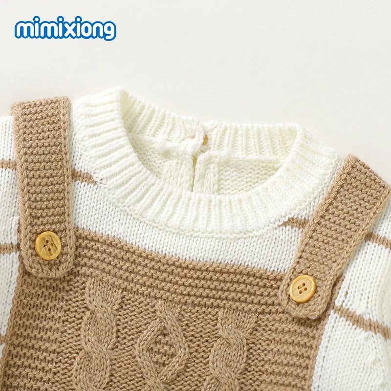 Infant Romper Knitted Newborn Boys Girls Long Sleeve Jumpsuits Outfits 0-18m Autumn Winter