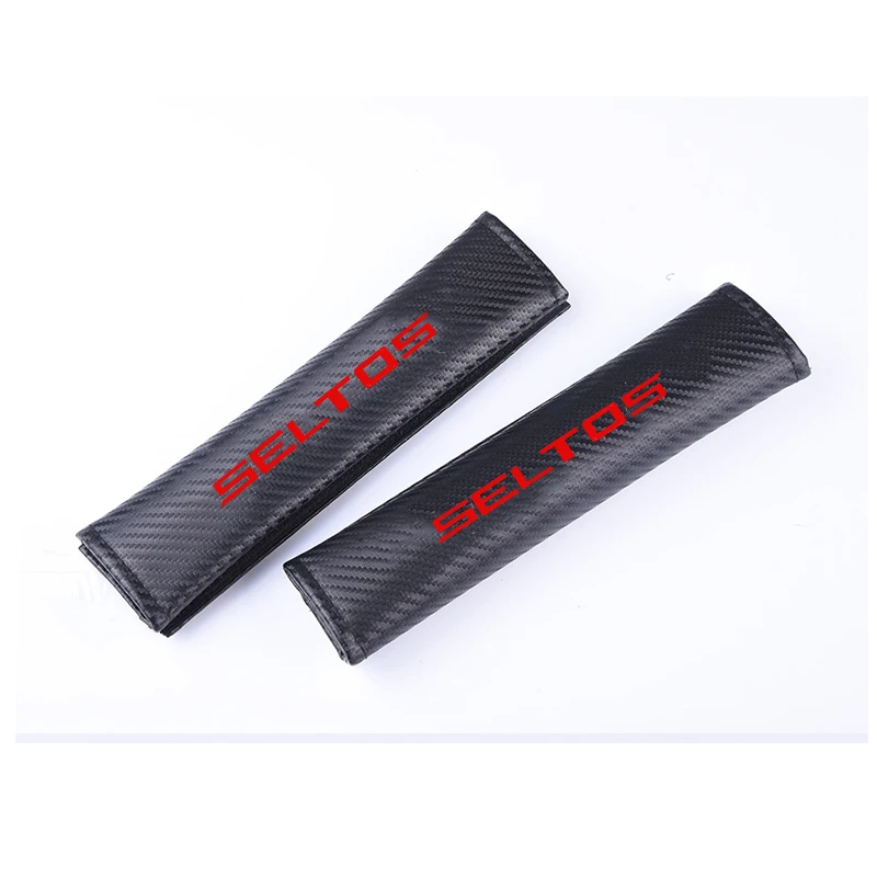 Для Kia Seltos 2 шт. ПУ материал углеродное волокно текстура модные Накладка для ремня
