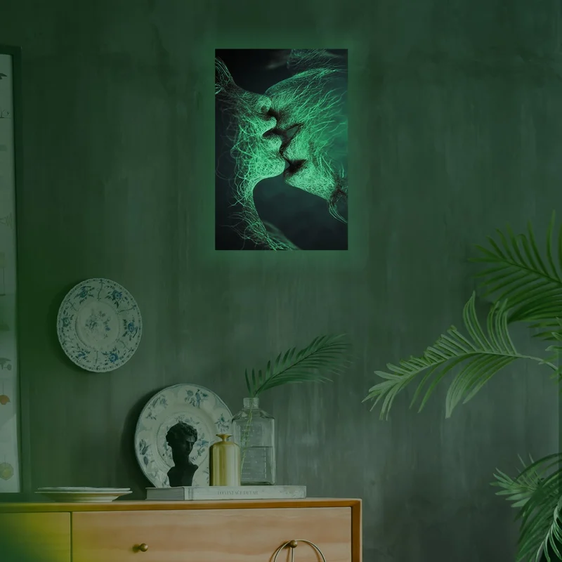 DIY самоклеющиеся светящиеся наклейки на стену с лунным светом ПВХ светится в