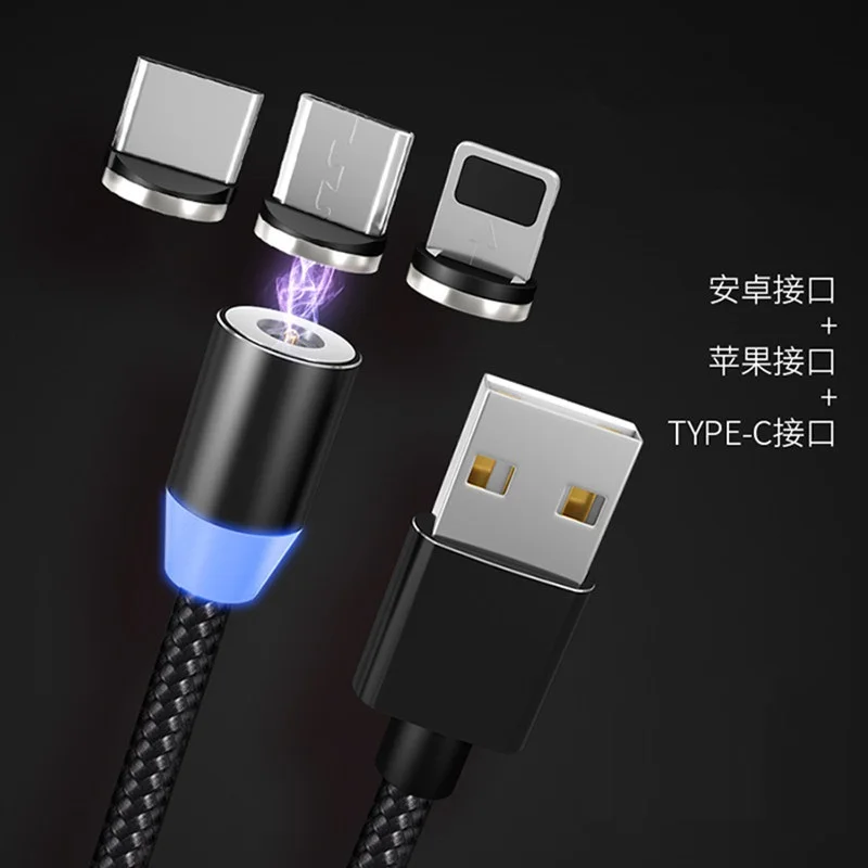 

Magnetic Micro USB Cable For iPhone Samsung Android Fast Charging Magnet Charger USB Type C Cable Mobile Phone Cord Wire 1m