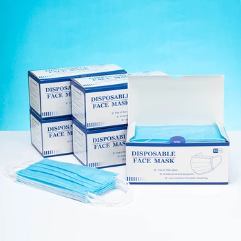 

50pcs 3 layers Anti-Dust Dustproof Disposable Earloop Face Mouth Masks Facial Protective Cover Masks