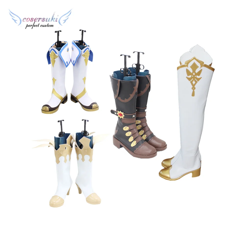 

Genshin Impact Paimon Sucrose Amber Diluc Ragnvindr Cosplay Shoes Boots Custom Made for Halloween Christmas Carnival