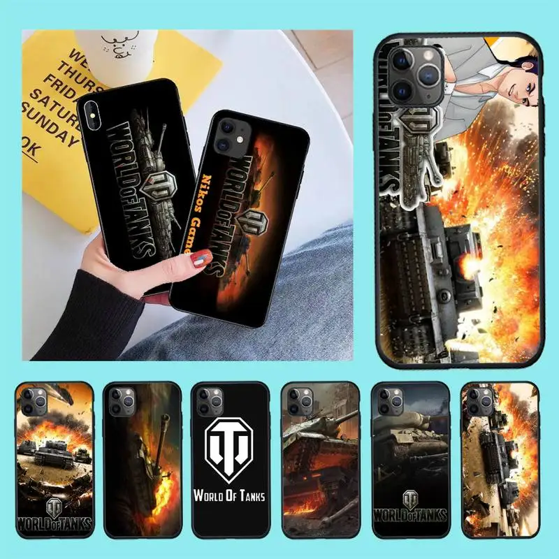 Чехол-накладка для iPhone 11 pro XS MAX 8 7 6 6S Plus X 5S SE XR с изображением world of tanks | Мобильные