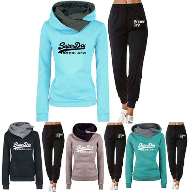 Sudadera con capucha de Friends para mujer, conjunto de ropa deportiva de moda con Chándal estampado, chándal informal + trajes de Pantalones largos, 2020
