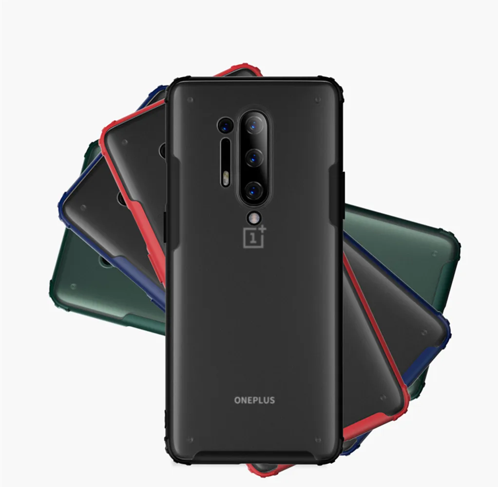 Чехол для Oneplus 8 Pro Роскошный Матовый Прозрачный ударопрочный чехол 7 7T модный